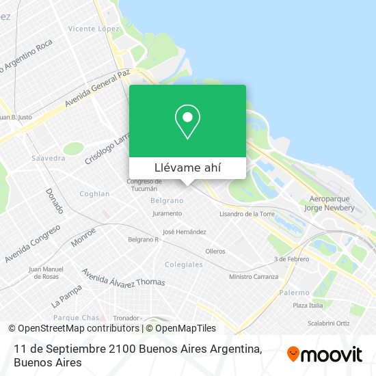 Mapa de 11 de Septiembre 2100  Buenos Aires  Argentina