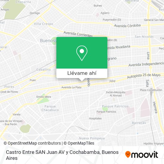 Mapa de Castro Entre SAN Juan  AV  y Cochabamba