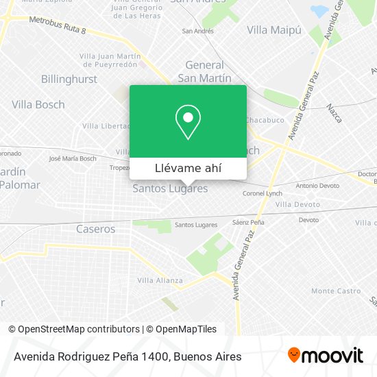 Mapa de Avenida Rodriguez Peña 1400