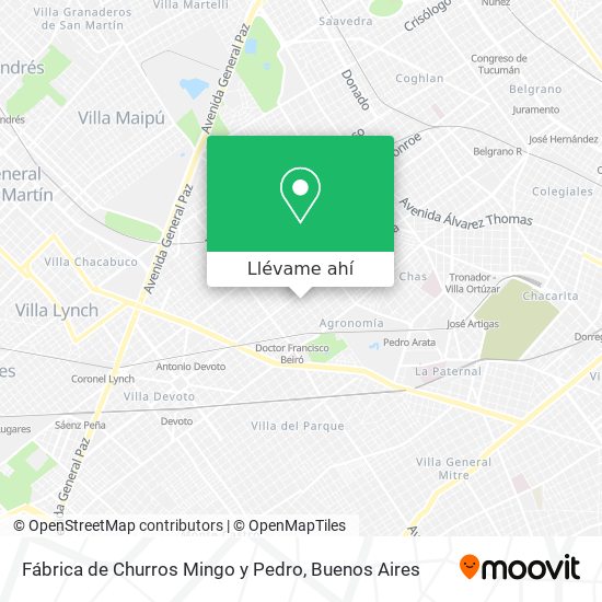 Mapa de Fábrica de Churros Mingo y Pedro