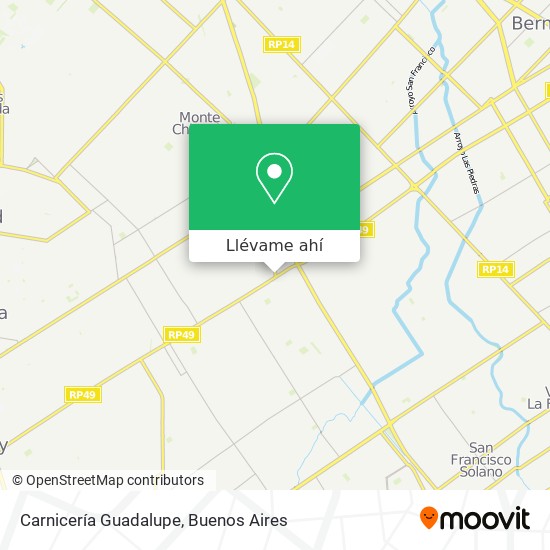 Mapa de Carnicería Guadalupe