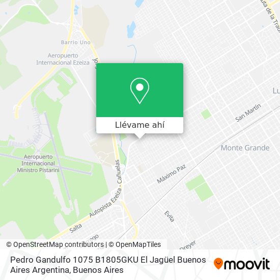 Mapa de Pedro Gandulfo 1075  B1805GKU El Jagüel  Buenos Aires  Argentina