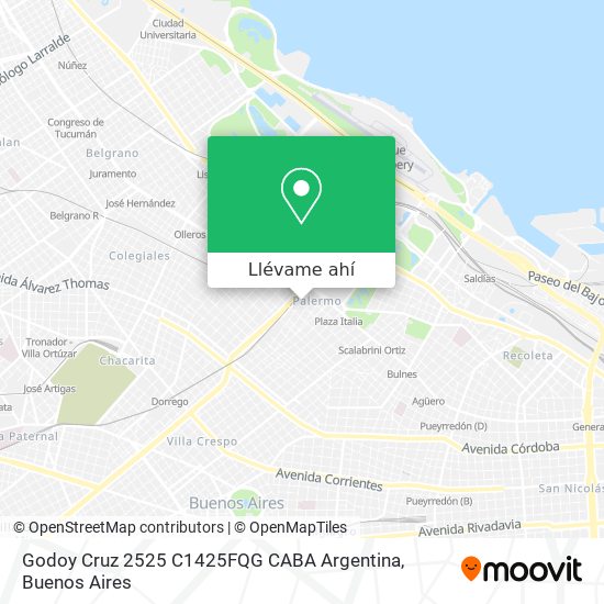 Mapa de Godoy Cruz 2525  C1425FQG CABA  Argentina