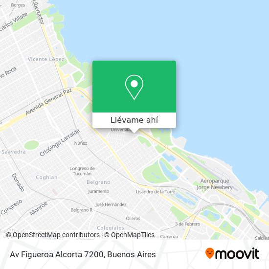 Mapa de Av  Figueroa Alcorta 7200