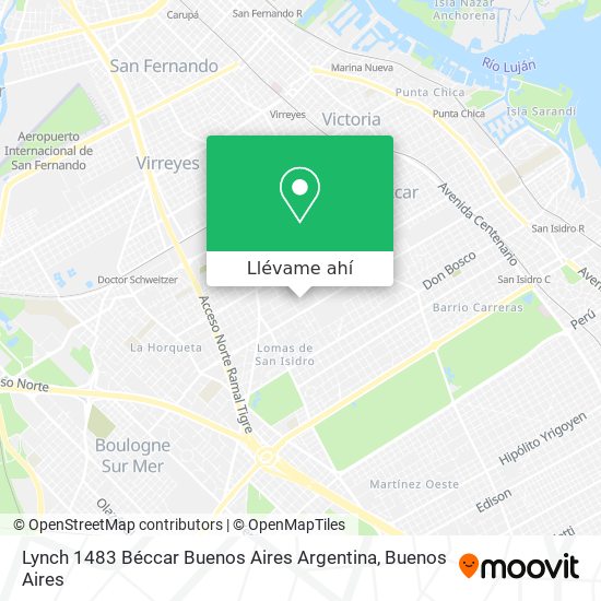 Mapa de Lynch 1483  Béccar  Buenos Aires  Argentina