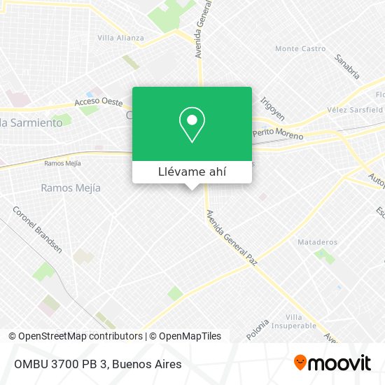 Mapa de OMBU 3700 PB 3