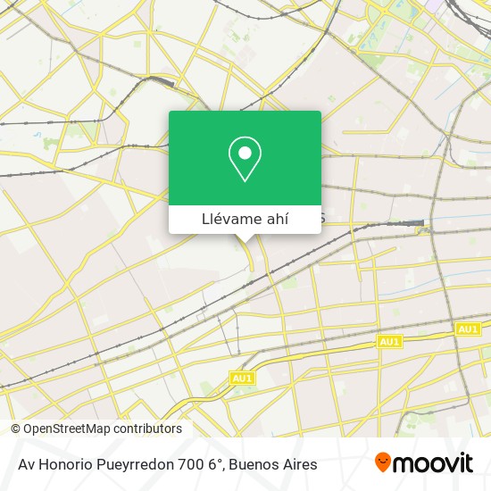 Mapa de Av Honorio Pueyrredon   700 6°