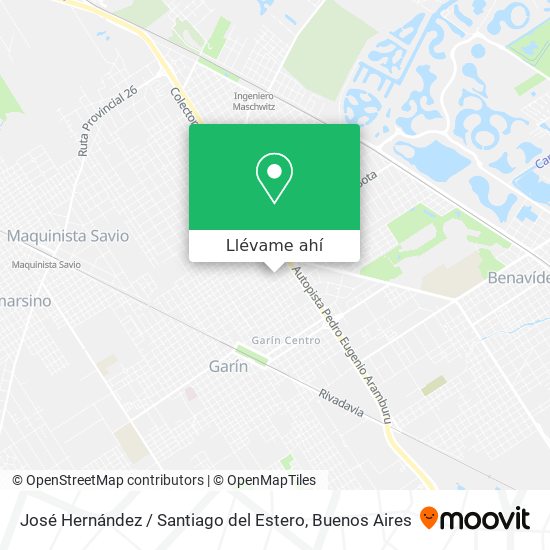 Mapa de José Hernández / Santiago del Estero
