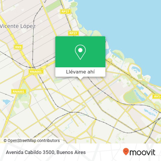 Mapa de Avenida Cabildo 3500