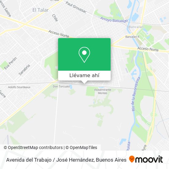 Mapa de Avenida del Trabajo / José Hernández