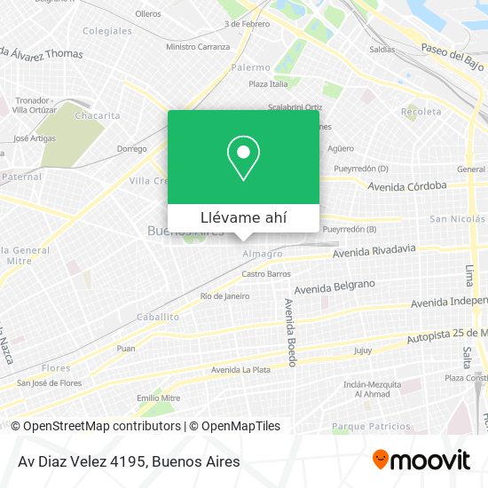 Mapa de Av  Diaz Velez 4195