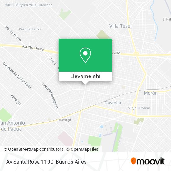 Mapa de Av  Santa Rosa 1100