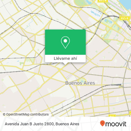 Mapa de Avenida Juan B Justo 2800