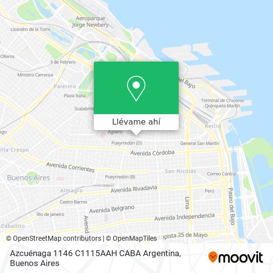 Mapa de Azcuénaga 1146  C1115AAH CABA  Argentina