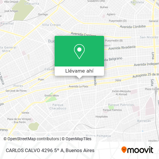 Mapa de CARLOS CALVO 4296 5º A