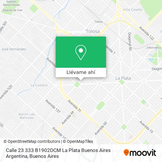 Mapa de Calle 23 333  B1902DCM La Plata  Buenos Aires  Argentina
