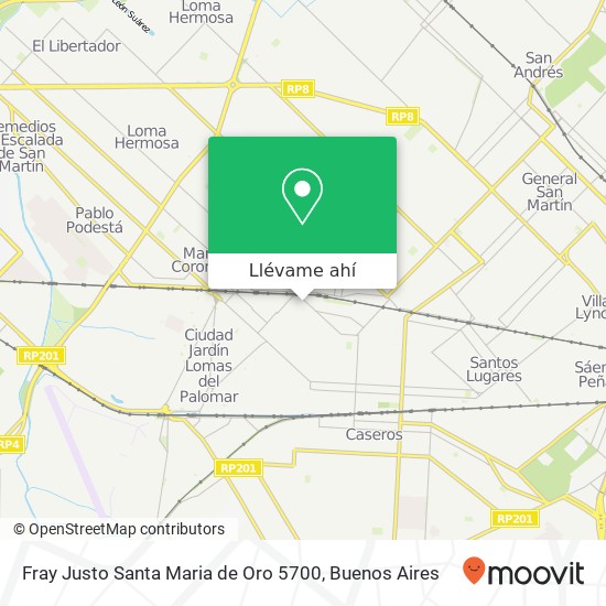 Mapa de Fray Justo Santa Maria de Oro 5700