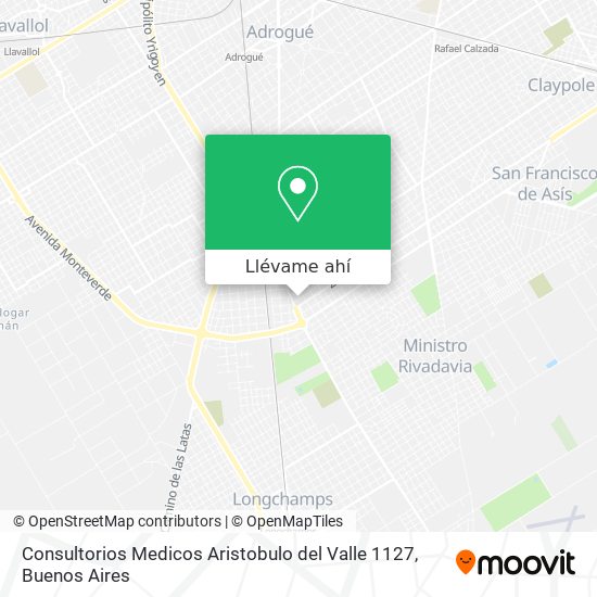 Mapa de Consultorios Medicos Aristobulo del Valle 1127