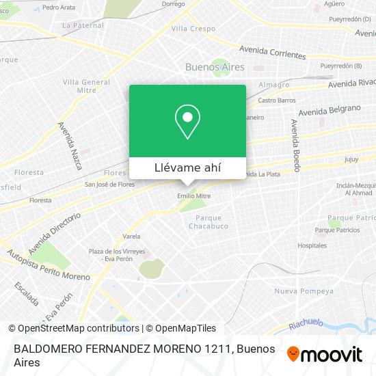 Mapa de BALDOMERO FERNANDEZ MORENO 1211