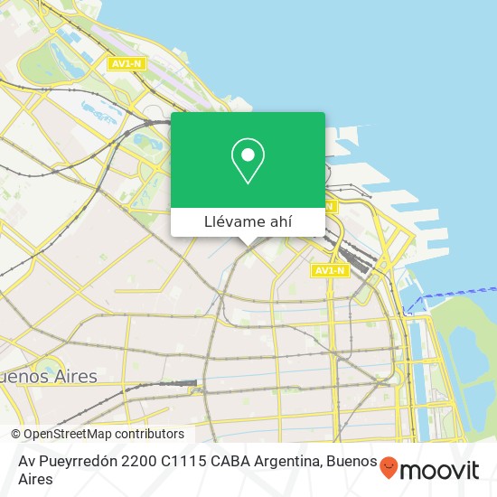 Mapa de Av  Pueyrredón 2200  C1115 CABA  Argentina