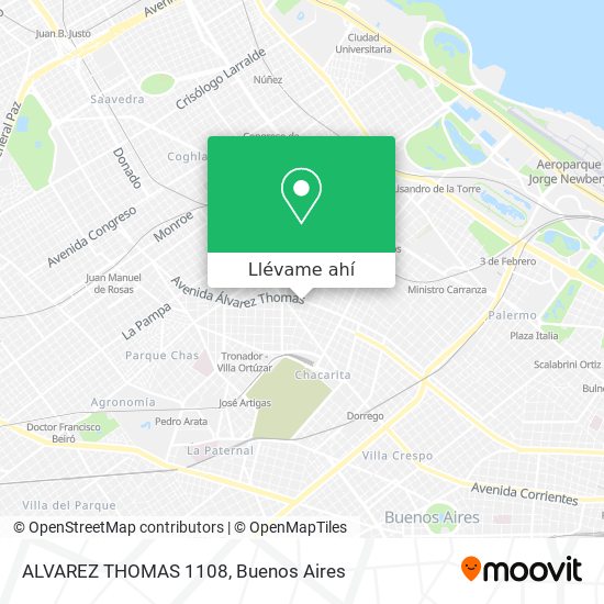 Mapa de ALVAREZ THOMAS 1108