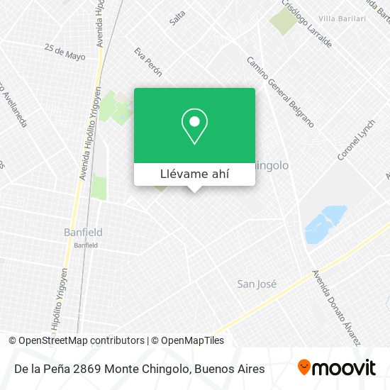 Mapa de De la Peña 2869  Monte Chingolo