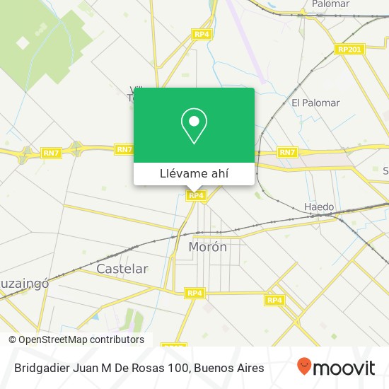 Mapa de Bridgadier Juan M  De Rosas  100