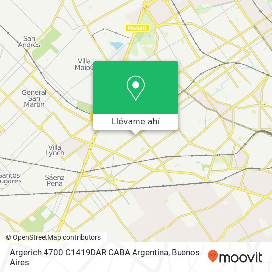 Mapa de Argerich 4700  C1419DAR CABA  Argentina