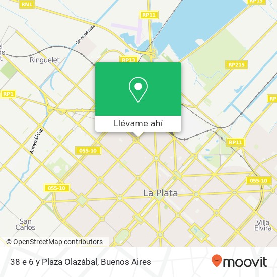 Mapa de 38 e  6 y Plaza Olazábal