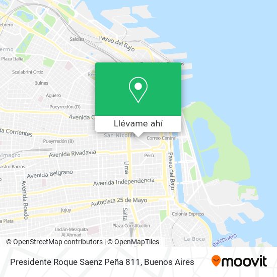 Mapa de Presidente Roque Saenz Peña 811