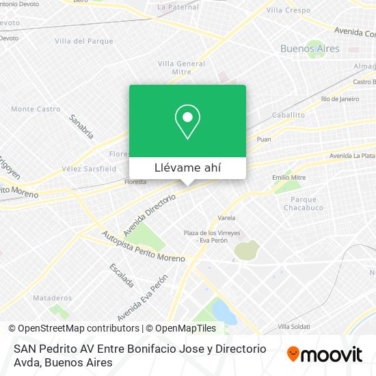 Mapa de SAN Pedrito  AV  Entre Bonifacio  Jose y Directorio  Avda