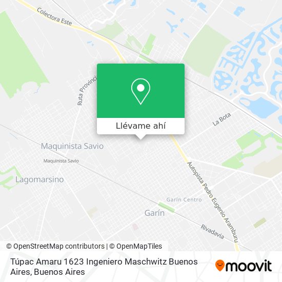 Mapa de Túpac Amaru  1623 Ingeniero Maschwitz  Buenos Aires