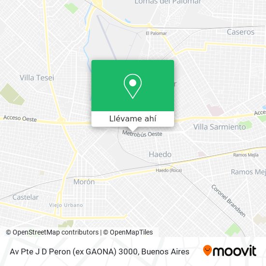 Mapa de Av  Pte  J D  Peron (ex GAONA) 3000