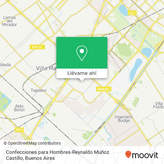 Mapa de Confecciones para Hombres-Reynaldo Muñoz Castillo