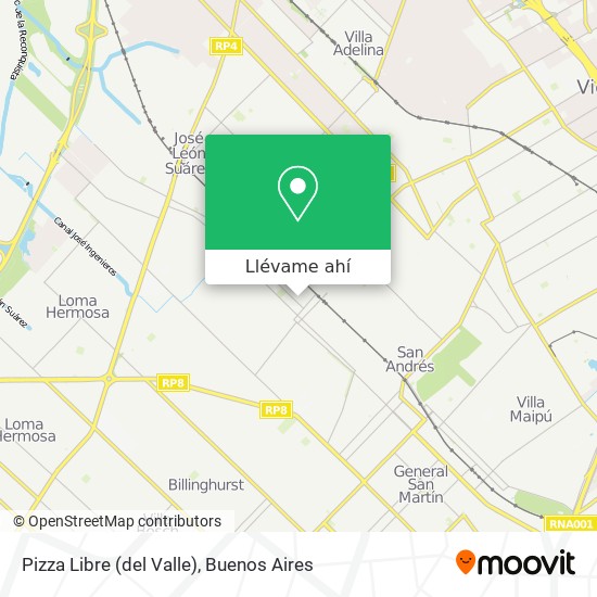 Mapa de Pizza Libre (del Valle)