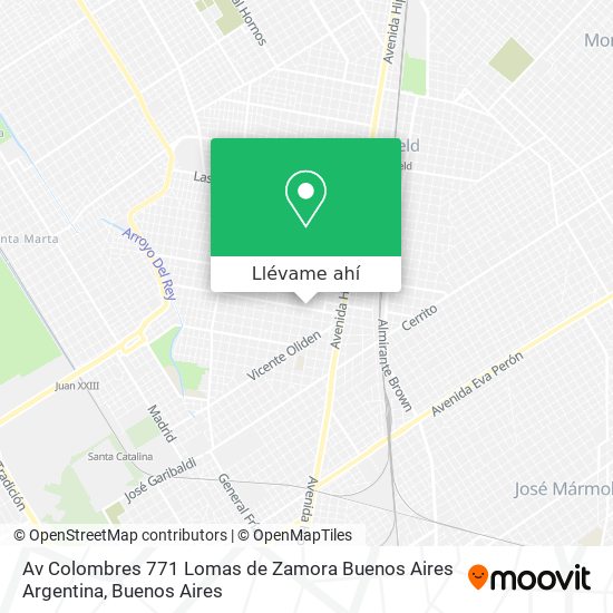 Mapa de Av  Colombres 771  Lomas de Zamora  Buenos Aires  Argentina