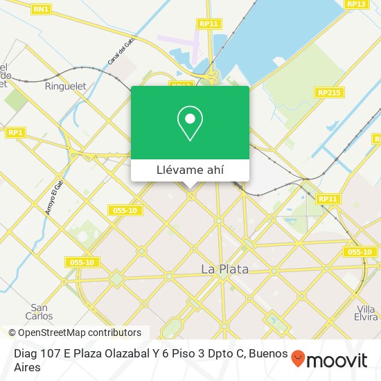 Mapa de Diag 107 E  Plaza Olazabal Y 6  Piso 3 Dpto C