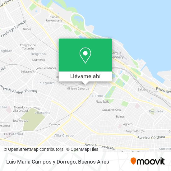 Mapa de Luis Maria Campos y Dorrego