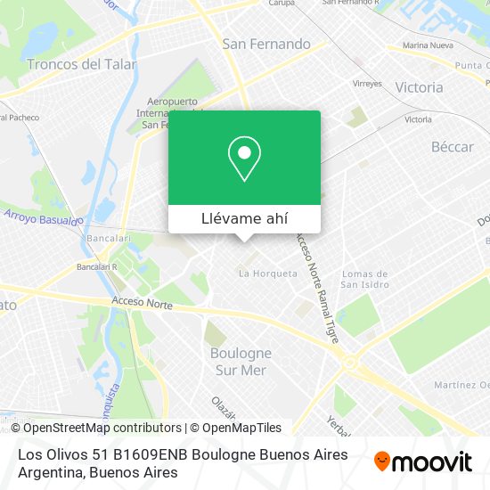 Mapa de Los Olivos 51  B1609ENB Boulogne  Buenos Aires  Argentina