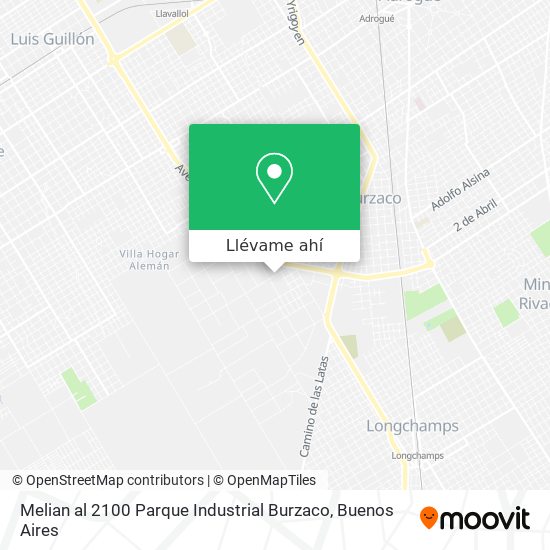 Mapa de Melian al 2100 Parque Industrial Burzaco