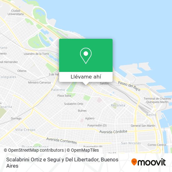 Mapa de Scalabrini Ortiz e  Seguí y Del Libertador