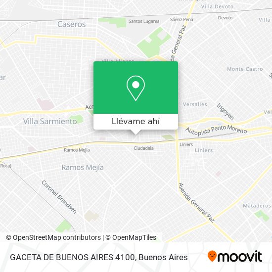 Mapa de GACETA DE BUENOS AIRES  4100