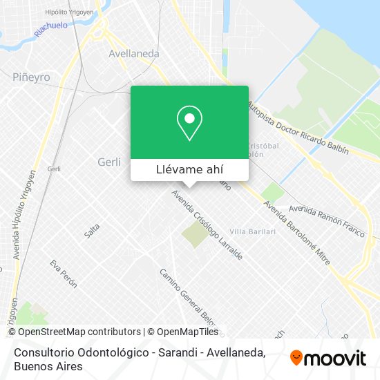 Mapa de Consultorio Odontológico - Sarandi - Avellaneda