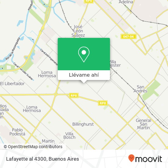 Mapa de Lafayette al 4300
