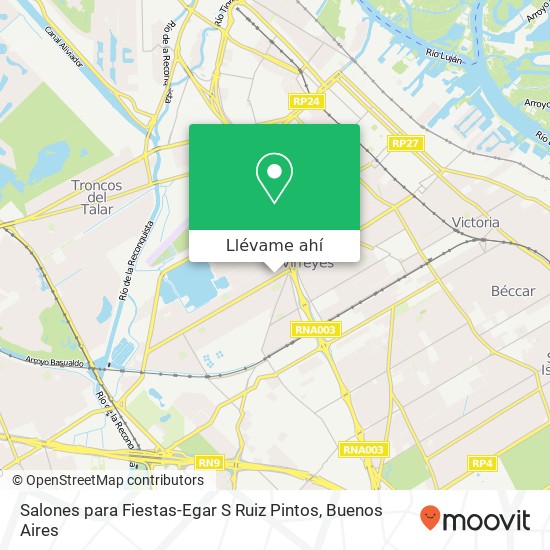 Mapa de Salones para Fiestas-Egar S Ruiz Pintos