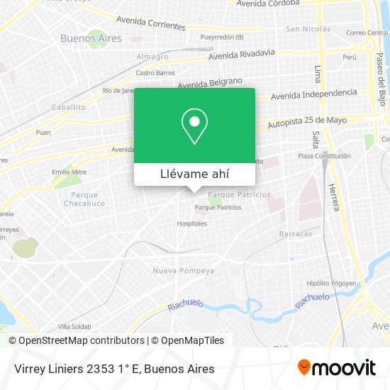 Mapa de Virrey Liniers 2353 1° E