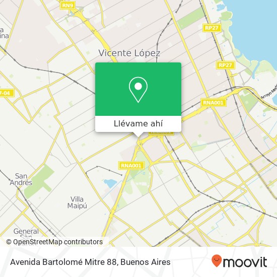 Mapa de Avenida Bartolomé Mitre 88