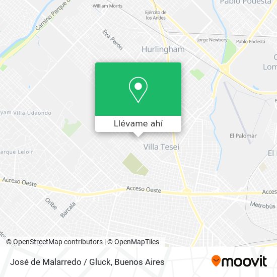 Mapa de José de Malarredo / Gluck