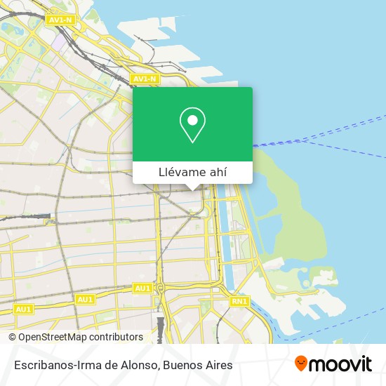 Mapa de Escribanos-Irma de Alonso