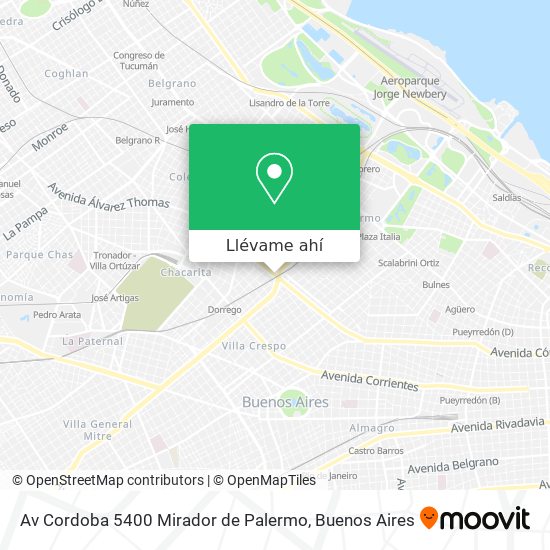 Mapa de Av Cordoba 5400  Mirador de Palermo